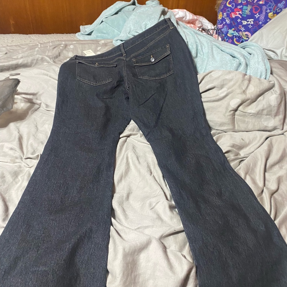 No Boundaries Women's Boot Cut Jeans - Dark Blue - Picture 4 of 5